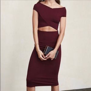 Reformation Gwen High waist fit pencil midi skirt